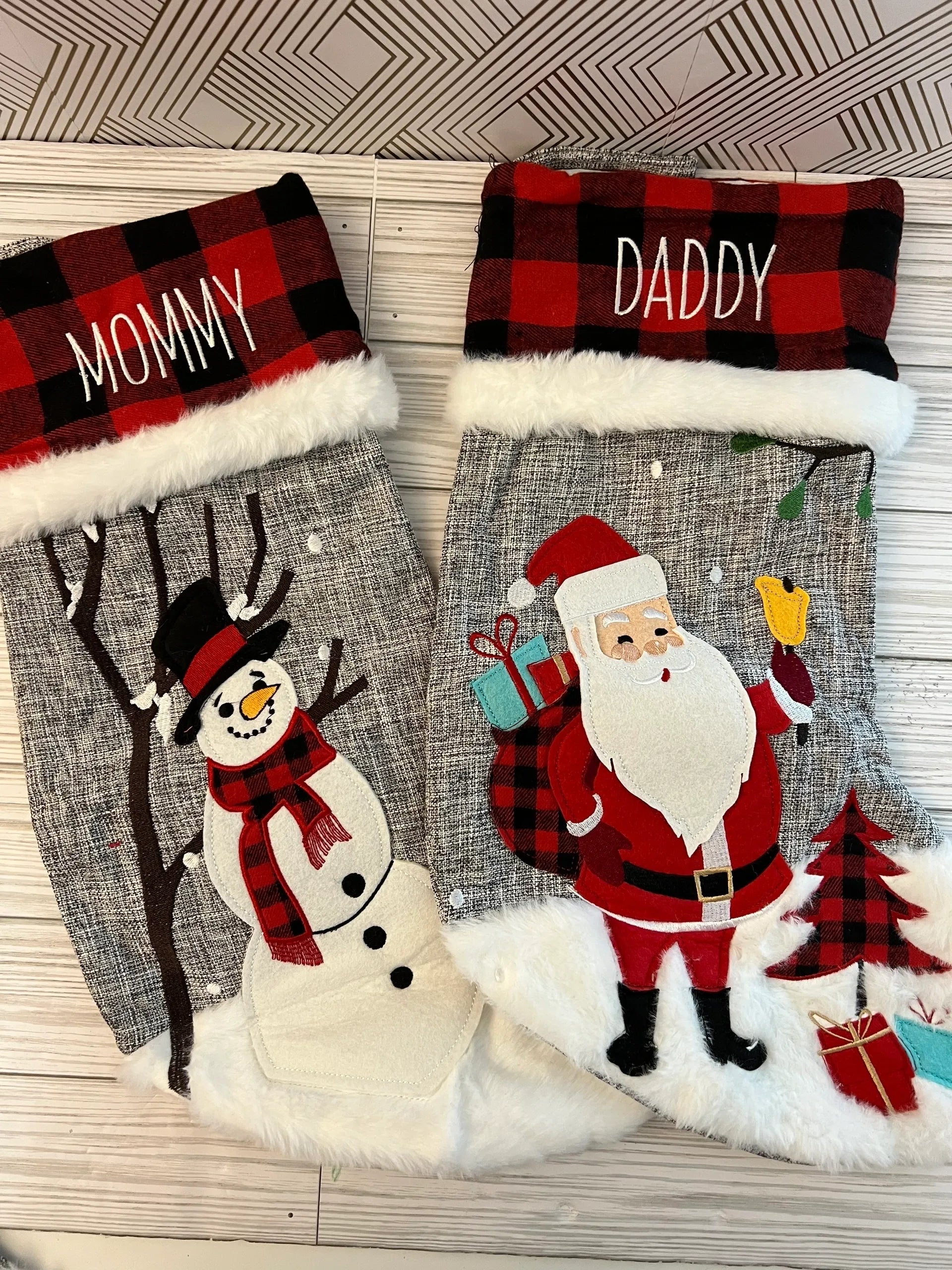 Set of 4 Personalized Christmas Stockings