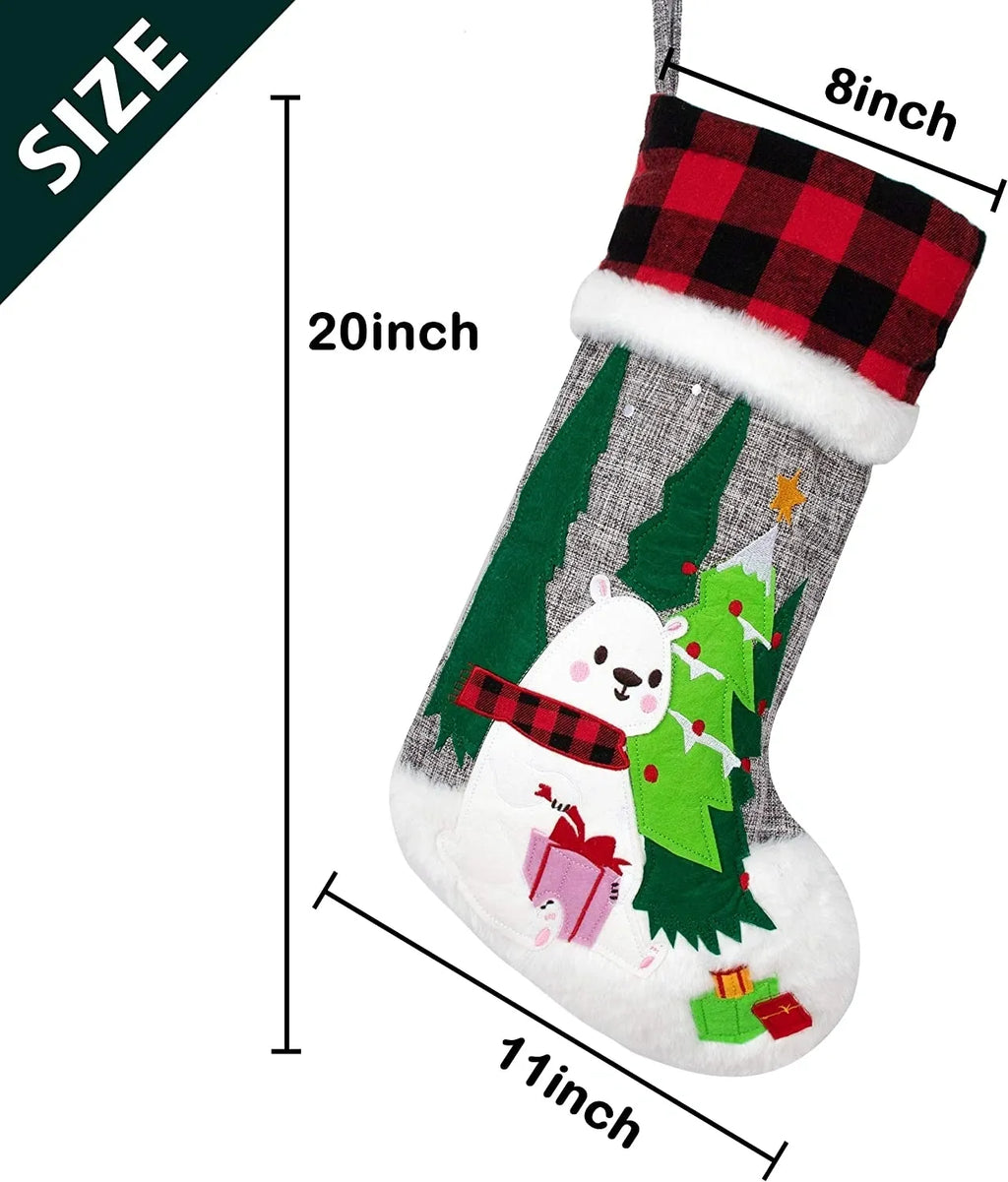 Set of 4 Personalized Christmas Stockings