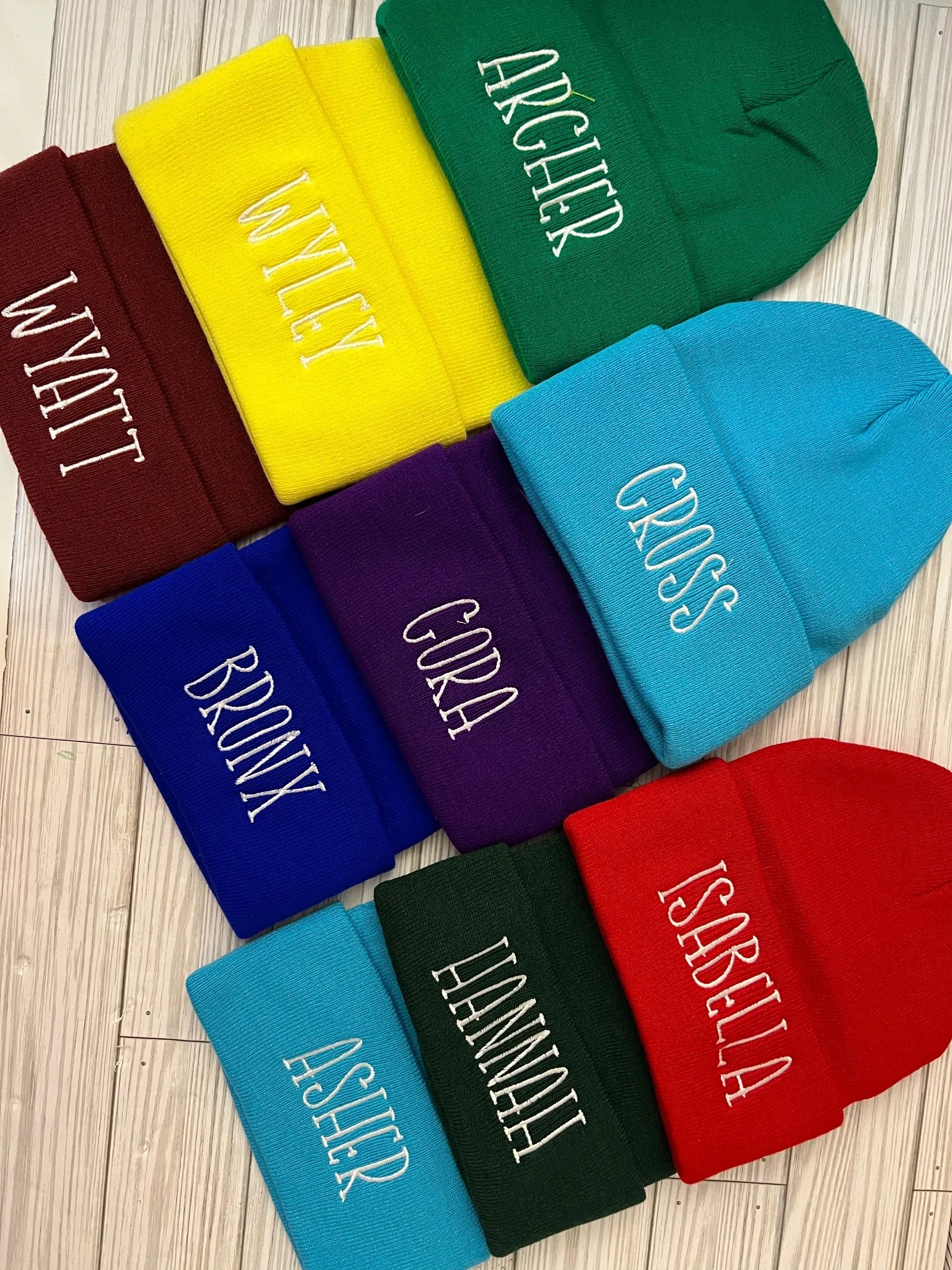 Personalized Team Beanies (set of 8)