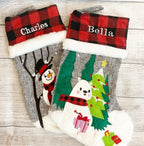 Set of 4 Personalized Christmas Stockings